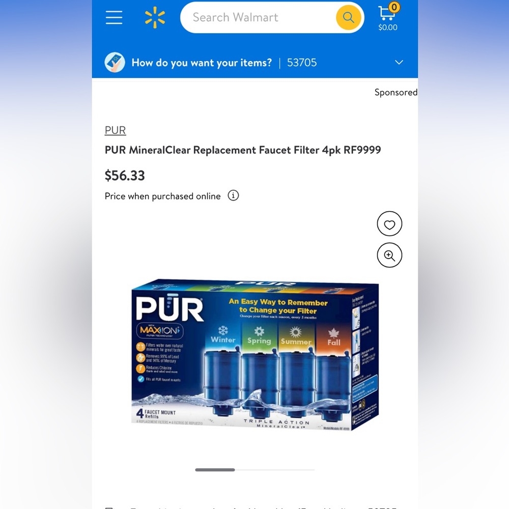 Pur filter, 2 refills